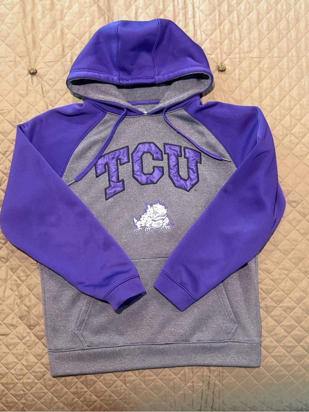 TCU Men's Gray & Purple Hooded Sweatshirt